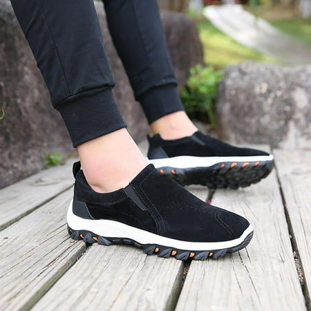 

YOTAMI Mens Shoes Outwear Clothing from $15 Outdoor Non-slip Sneakers Breathable Shoes Men s Hiking Shoes