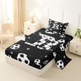 thumbnail image 2 of Erosebridal Kawaii Soccer Pattern Kids Twin Sheet Sets,Letter R Monogrammed Bedding For Boys Teens 3pcs, 2 of 6