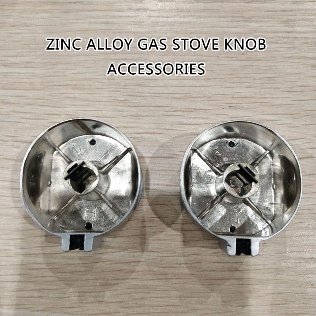 2pcs Gas Range Knob Set Zinc Alloy Rotary Control Accessories Fit for Cooking Appliances Kitchen Stove Household Ovens