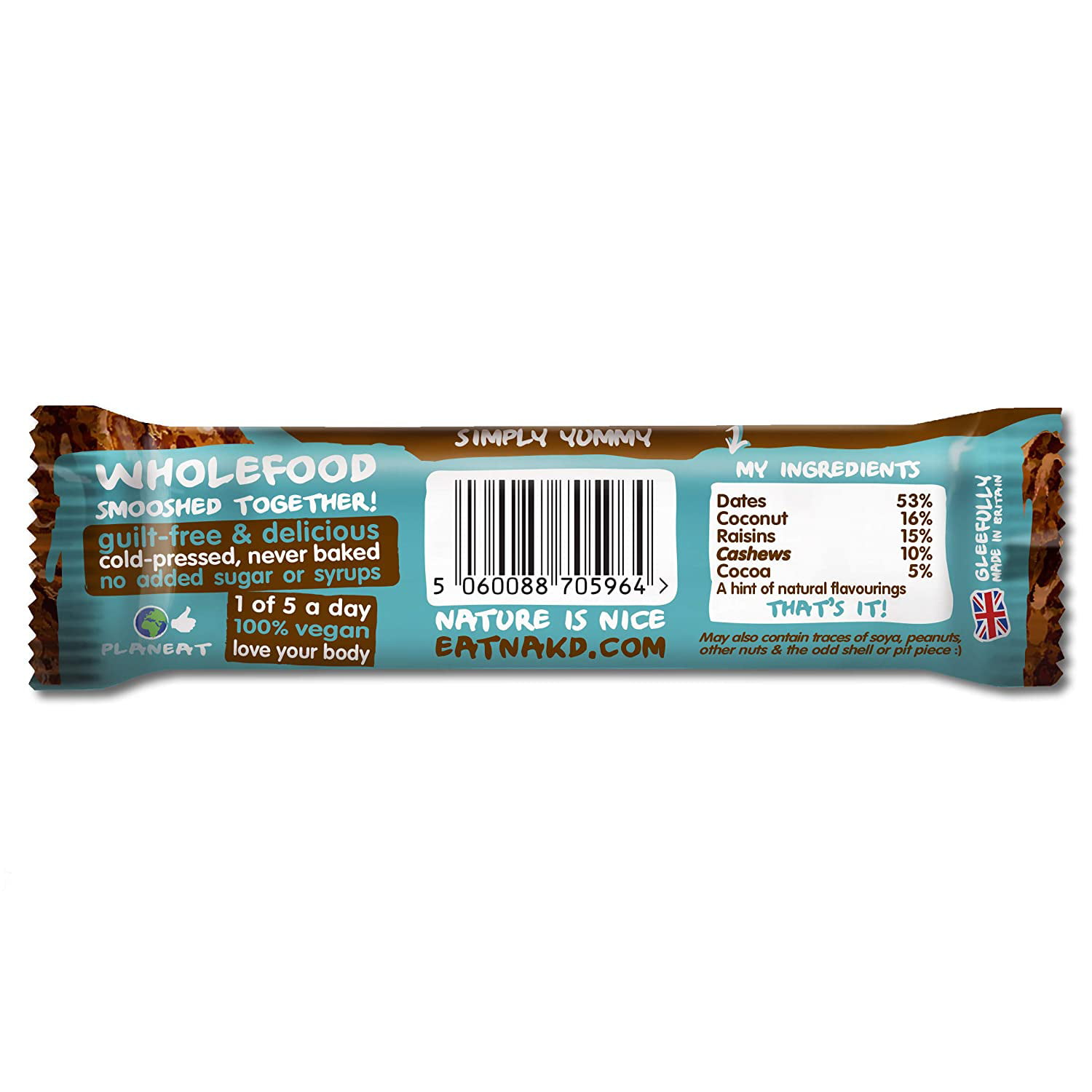 Nakd. 9-pack Chocolate Fruit & Nut Bars Assorted Flavors Vegan,  Gluten-free, and Wholesome -  Hong Kong