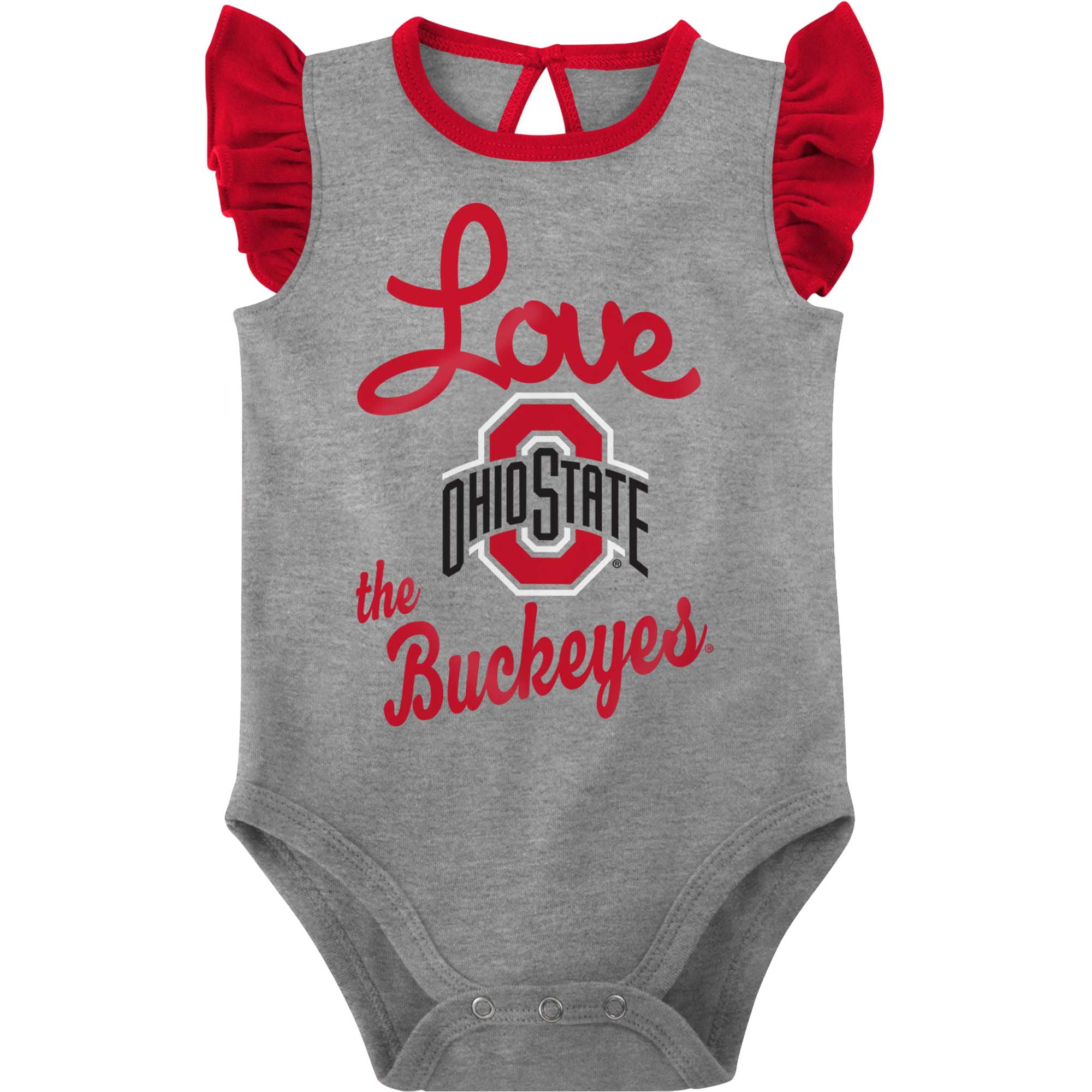 Girls Newborn & Infant Scarlet/Gray Ohio State Buckeyes Spread the Love 2-Pack Bodysuit Set