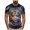 Dark Blue, variant on Halloween Shirts for Men, Short Sleeve Skull Monster Print Tee (Purple, XL)