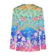 thumbnail image 5 of Mujeres Casual Impreso Cuello en V Nueve Puntos Manga Pullover Botones Blusa suelta Camiseta Tops Fridja hkj3427, 5 of 5