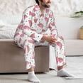 thumbnail image 6 of Bingfone Men's Pajama Set 2 Piece Loungewear PJs, Long Sleeve with Pajama Pants-Watermelon, 6 of 7