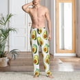 thumbnail image 5 of Uemuo Flowers Avocado Pattern Men's Wide Leg Palazzo Lounge Pants with Pockets Light Weight Loose Comfy Casual Pajama Pants-Large, 5 of 9