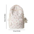 thumbnail image 2 of HUISZJ Floral Printed  School Backpack, Large Capacity  Backpack with Pendant, Laptop Backpack for School Work Travel Outdoor (White), 2 of 10