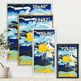 thumbnail image 4 of Designart 'Abstract Marble Composition In Blue and Yellow II' Modern Framed Canvas Wall Art Print, 4 of 5