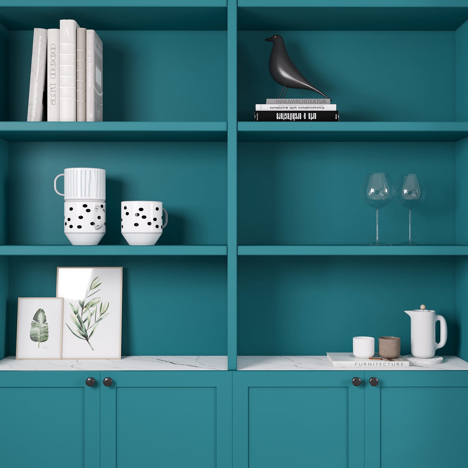 CHIHUT 17.7"x236" Turquoise Blue Peel and Stick Wallpaper for Bedroom Blue Contact Paper for Cabinets Self Adhesive Removable Wallpaper Solid Colour Vinyl Stick on Wall Paper for Shelf Liners Walls