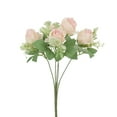 thumbnail image 2 of wtgtog Simulated Rose Bouquet with Small Handlebars, silk cloth home decoration flowers, includes dahlias hydrangea foliage, ideal for wedding party home garden decoration, realistic design, 2 of 6