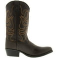 thumbnail image 3 of SMOKY MOUNTAIN BOOTS   Kids Monterey Western Boots, Color: Brown/Black, Size: 4, Width: R (1575Y-4R), 3 of 6