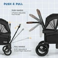 thumbnail image 4 of INFANS Poussette-wagon pour 2 Enfants, Guidon Pliable et Réglable, 2 Places avec Capote Amovible et Tablette pour les Collations, Repose-Pieds Rabattable Confortable et Sièges Rembourrés, 4 of 9