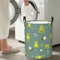 thumbnail image 7 of DouZhe Waterproof Collapsible Large Laundry Baskets, Funny Cute Yoga Frogs Prints Circular Hamper with Handles, 7 of 7