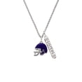 thumbnail image 2 of Delight Jewelry Silvertone Small Purple Football Helmet Silvertone Sisters Best Friends Forever Bar Charm Necklace, 23", 2 of 4