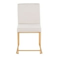 thumbnail image 4 of LumiSource Gold Steel, Beige Fabric High Back Fuji Dining Chair - Set of 2, 4 of 8