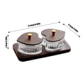 thumbnail image 4 of BotaniNest 3 Tier Snack Serving Tray For Candy Dessert Elegant Party Platter With Center Handle For Entertaining, 4 of 5