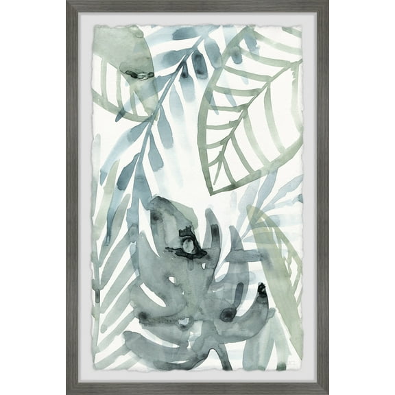 Parvez Taj Palms Lines Framed Wall Art