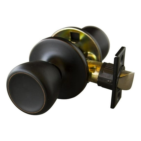 Bowery Hill Terrace Passage Hall and Closet Brass Door Knob in Oil Rubbed Bronze