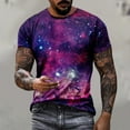 thumbnail image 2 of Penkiiy Galaxy Printed Shirt , Men's Print Graphic T Shirt Short Sleeve Summer T-Shirt Novelty Casual Tee XL Multicolor, 2 of 6
