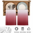 thumbnail image 6 of Red Beige Ombre Kitchen Towels Set of 3, Abstract Modern Art Gradient Soft Microfiber Dish Towels, Absorbent Quick-Dry Washable Dishcloths for Kitchen Cleaning, Drying Dishes, 18x28 Inches, 6 of 9