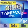 thumbnail image 1 of Tampax Pearl Tampons Multipack, with LeakGuard Braid, Light/Regular/Super Absorbency, Unscented, 1 of 9