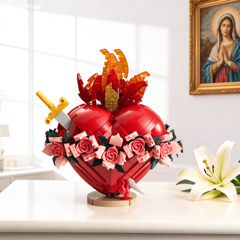 Sacred Heart of Mary Building Block Set Compatible with Lego Jesus