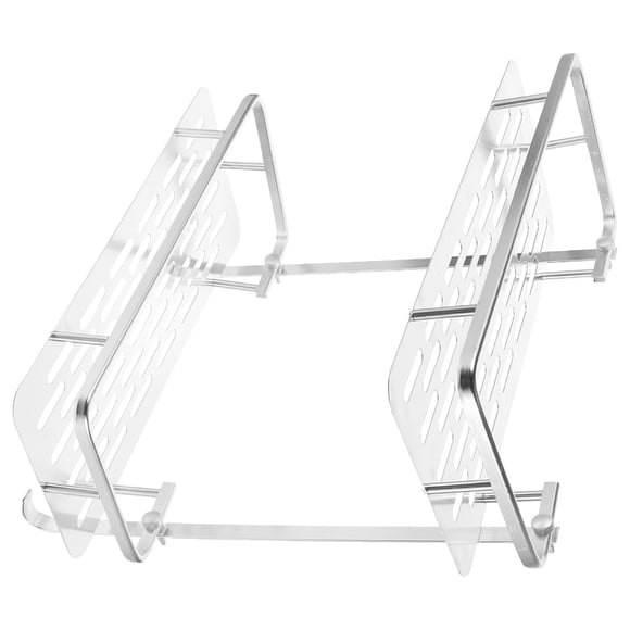 OUNONA 1Set Bathroom Wall Organizer Silver Aluminium Alloy Rectangular Board Waterproof for Bathrooms
