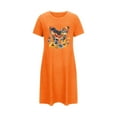thumbnail image 5 of Camisón corto de talla grande para mujer, camisón de manga corta con estampado de pecho a la moda, camisón para mujer, 5 of 5