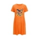 thumbnail image 5 of Camisón corto de talla grande para mujer, camisón de manga corta con estampado de pecho a la moda, camisón para mujer, 5 of 5