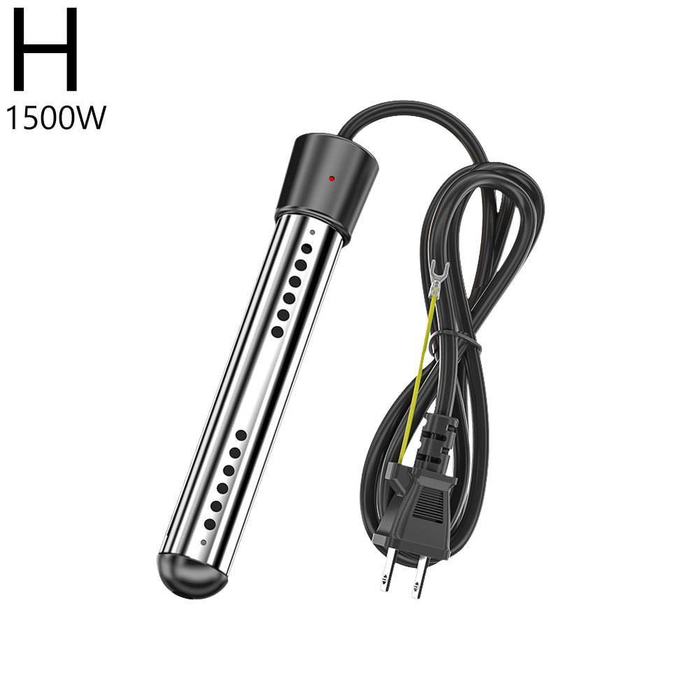 SXCRFKXH Portable Water Heater, Immersion Heater, 2500W, Black, Stainless Steel,Easy-to-Use, Submersible Water Heater for Hot Tub Heater