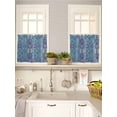 thumbnail image 5 of Vintage Morocco 2 Panel Kitchen Curtains for Small Windows, Traditional Tribal Abstract Geometric Blue Bathroom Tier Curtain, Short Window Treatment for Bedroom/Living Room 55"x24", 5 of 6