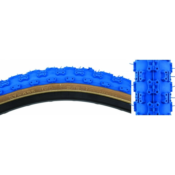 Sunlite Comp III BMX Tire 20x2.125 Blue/Tan Wire (57-406 ISO) Classic