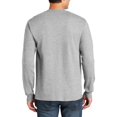 thumbnail image 2 of Big Size Japan Wave Graphic Men's Ultra Cotton Long Sleeve T-Shirt - Ash XL, 2 of 2