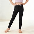 thumbnail image 2 of Girls Leggings 3-13 Years, Kids Solid Color Stretchy Yoga Pants, Ankle Length Comfortable Casual Sports Full Length Bottoms Black 4 Years, 2 of 9