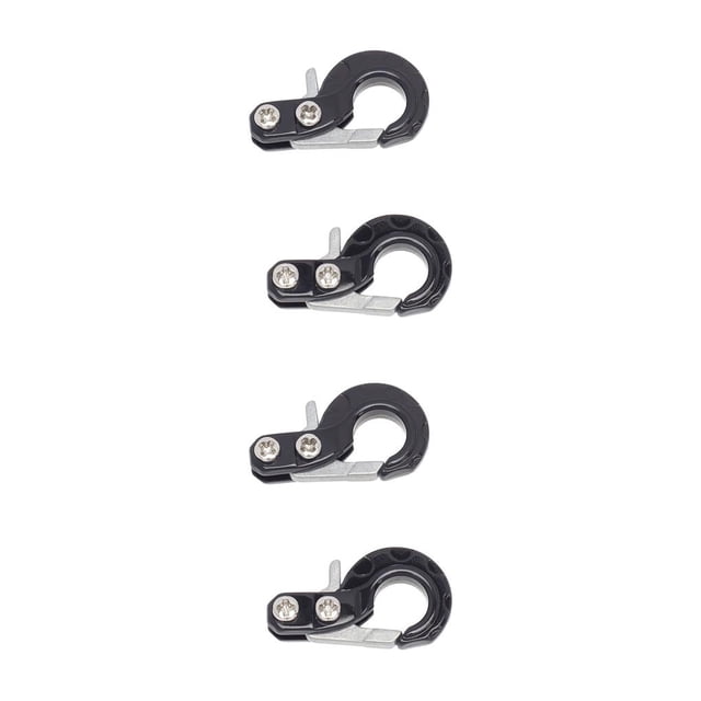 Vogacara 2 uds gancho de remolque instalación práctica 1/8 cabrestante RC suministros accesorios mejorados enganche de caída remolques grillete tirar Negro 2piezas Vogacara CBP355779
