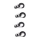 thumbnail image 4 of Vogacara 2 uds gancho de remolque instalación práctica 1/8 cabrestante RC suministros accesorios mejorados enganche de caída remolques grillete tirar Negro 2piezas Vogacara CBP355779, 4 of 6
