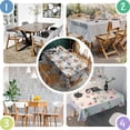thumbnail image 4 of Striped Baseball Items Pattern Rectangle Tablecloth 60x84in,Waterproof Polyester Rectangle Table Cloth, Wipeable Spillproof Polyester Tablecloth for Dining, Camping, Indoor and Outdoor, 4 of 5