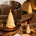thumbnail image 7 of Christmas Tree Candle, LED Flameless Candle with Flickering Warm Light, Battery Operated Christmas Tree Shaped Candle Decor, Holiday Tabletop Ornament for Mantel Dining Room Home Party Decoration, 7 of 7