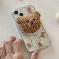 thumbnail image 3 of Cute 3D Plush Bear Magnetic Holder For Magsafe Wireless Charge Phone Case For iphone 15 14 12 13 11 Pro Max Bowknot Soft Cover, 3 of 6