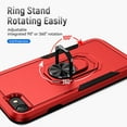 thumbnail image 5 of iPhone 7 Plus Case, iPhone 8 Plus Case, 360 ?Rotate Ring Stand Rugged Lightweight Slim Impact-Resistant Full Body Shockproof Protective Bumper Case For iPhone 8 Plus/7 Plus,Red + Black, 5 of 8
