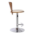 thumbnail image 4 of Armen Living Seattle Adjustable Faux Leather Bar Stool in Black, 4 of 6