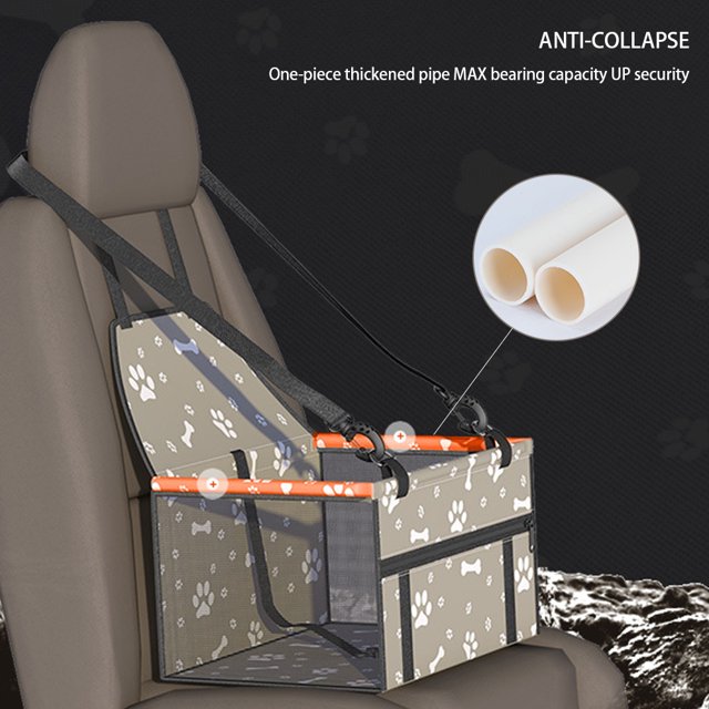 Bolsa de asiento de coche Plegable Cat Dog Booster Seat Hamaca Cojín Pet Protector (Gris)