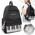thumbnail image 2 of Piano Backpack Music Backpack Candies Polka Dot Backpack Backpack For Women Ivory Piano Backpack Cute Backpack Bookpack For Commute, 2 of 9