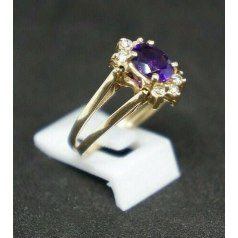 14K White Gold Cushion Cut Amethyst And Diamond Flip Ring 14K White Gold Cushion Cut Amethyst And Diamond Flip Ring