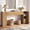 Natural wood, variant on GUNAITO Farmhouse Console Table, 61" Fluted Long Sofa Table Behind Couch with Storage for Entryway, Black