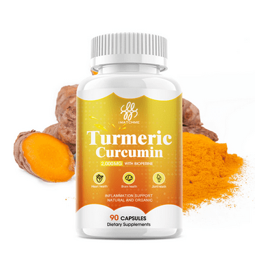 IM Turmeric Curcumin 2000mg,with 95% Curcuminoids,BioPerine,CoQ10 for Heart & Joint Support,90 Count