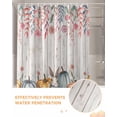 thumbnail image 6 of Fall Shower Curtain Rabbit Pumpkin Bathroom Curtains with Hooks, Waterproof Fabric Pink Floral Leaves Wood Thanksgiving Bath Shower Curtains Set for Bathroom Bathtubs Decor 36x72 Inch, 6 of 7