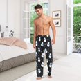 thumbnail image 6 of FORMRS Mens Pajama Pants with Pockets Cotton Sleepwear Lounge Bottoms Sizes S-2XL, Black Snowman Pattern, 6 of 7
