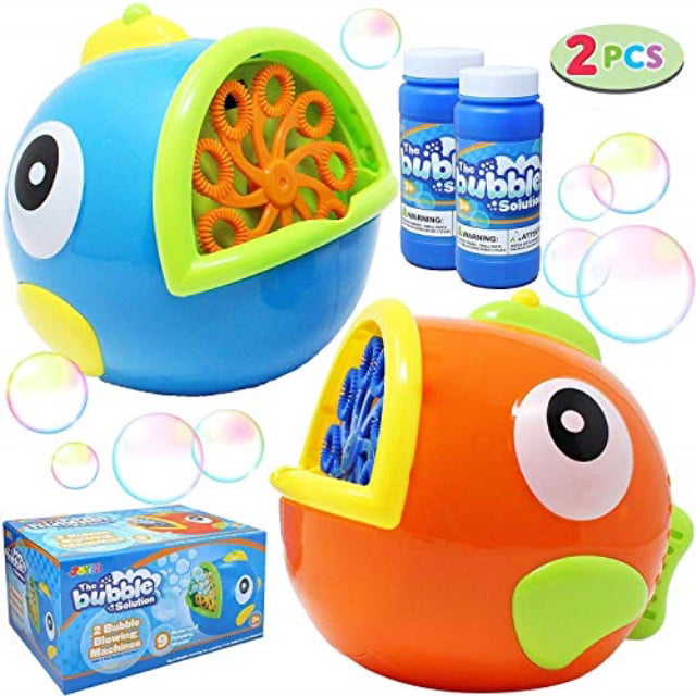 Birthday Gifts Bubble Makers Bubbles Party Favors Supplies Automatic Bubble Blowers JOYIN 2 Pack Bubble Machines for Kids Summer Toy Outdoor / Indoor Activity Use 