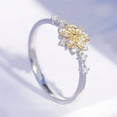 thumbnail image 2 of Golden European and American style snowflake ring birthday engagement, 2 of 4