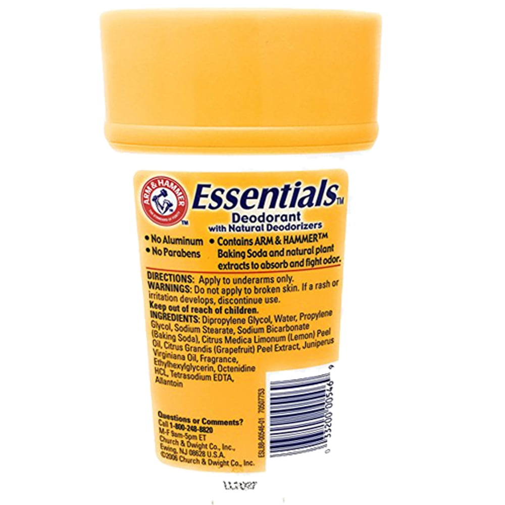 Pack of (6) Arm And Hammer Essentials Solid Deodorant, Clean/ Juniper Berry, Wide Stick, 2.50 Ounces